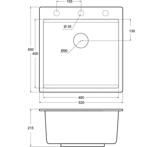 Гранитная мойка EMAR EMQ-1520.Q Агат