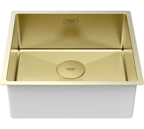 Мойка из нержавеющей стали Paulmark NEXT 48 UNI, светлое золото, 480x440мм, 1,2мм PM214844-LG