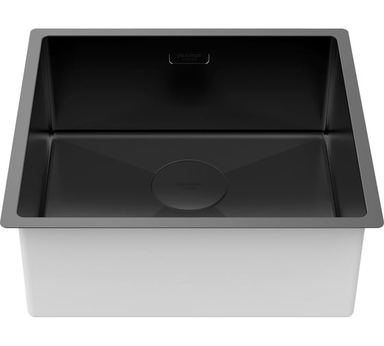 Мойка из нержавеющей стали Paulmark NEXT 48 UNI, матовый черный, 480x440мм, 1,2мм PM214844-MBN