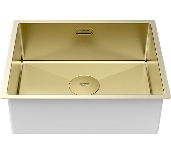 Мойка из нержавеющей стали Paulmark NEXT 54 UNI, светлое золото, 540x440мм, 1,2мм PM215444-LG