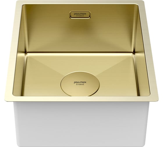 Мойка из нержавеющей стали Paulmark NEXT 38 UNI, светлое золото, 380x440мм, 1,2мм PM213844-LG