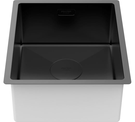 Мойка из нержавеющей стали Paulmark NEXT 38 UNI, матовый черный, 380x440мм, 1,2мм PM213844-MBN