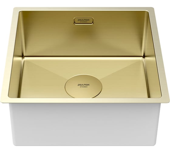 Мойка из нержавеющей стали Paulmark NEXT 44 UNI, светлое золото, 440x440мм, 1,2мм PM214444-LG
