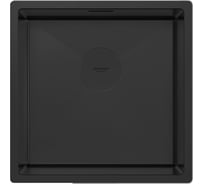 Мойка из нержавеющей стали Paulmark NEXT 44 UNI, матовый черный, 440x440мм, 1,2мм PM214444-MBN