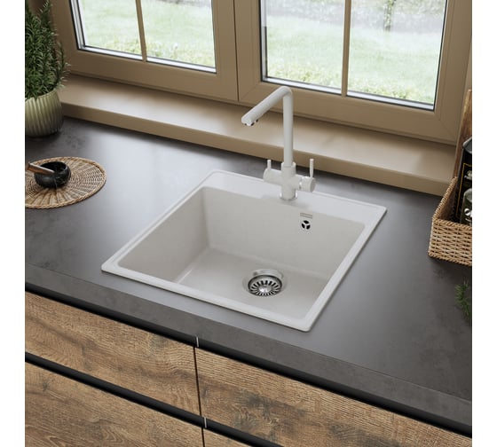 Кухонная мойка MAUNFELD Perla 505 кремовый MFQS-505W