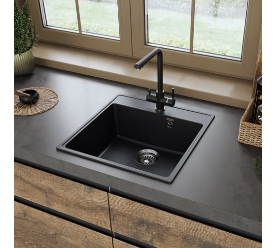 Кухонная мойка MAUNFELD Perla 505 черный MFQS-505B