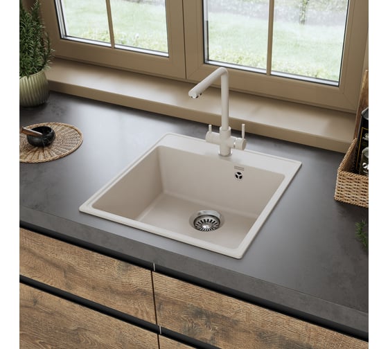 Кухонная мойка MAUNFELD Perla 505 светло-бежевый MFQS-505LBG