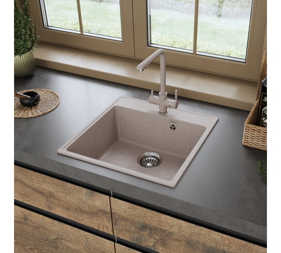 Кухонная мойка MAUNFELD Perla 505 бежевый MFQS-505BG