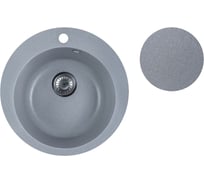 Мойка кухонная из искусственного камня AV Engineering POINT серебро 495x495 мм, AVE495495SLA