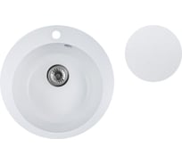 Мойка кухонная из искусственного камня AV Engineering POINT белый 495x495 мм, AVE495495WTA