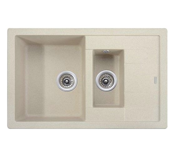Кухонная мойка KAISER двойная 780x500x190 Sand Beige KG2M-7850-SB