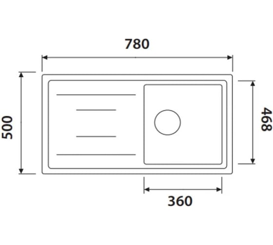 Кухонная мойка KAISER 780x500x190 Sand Beige KGM-7850-SB