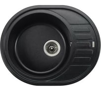 Кухонная мойка KAISER 620x500x220 Black Pearl овальная KGMO-6250-BP