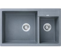 Кухонная мойка KAISER двойная 800x500x190 Grey KG2M-8050-G