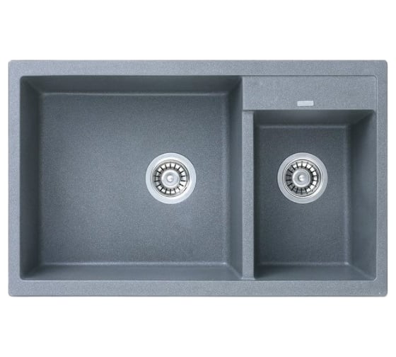 Кухонная мойка KAISER двойная 800x500x190 Grey KG2M-8050-G
