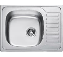 Кухонная мойка KAISER врезная 650x500, 0.8 мм хром/левая KSS-6550L