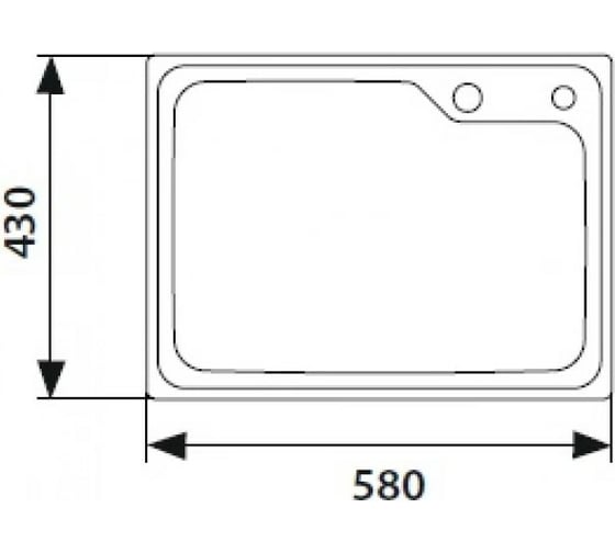 Кухонная мойка KAISER 580x430x220, 0.8 мм KSM-5843