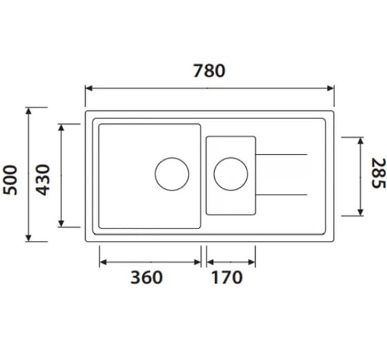 Кухонная мойка KAISER двойная 780x500x190 Sand KG2M-7850-S