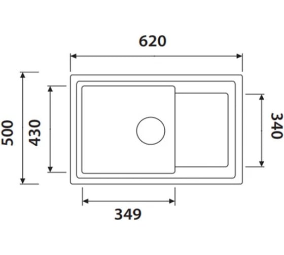 Кухонная мойка KAISER 620x500x220 Sand KGMK-6250-S