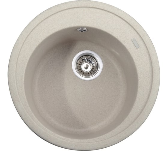 Кухонная мойка KAISER Ф490 Sand Beige круглая KGM-490-SB