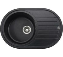 Кухонная мойка KAISER 780x500x220 Black Pearl овальная KGM-7750-BP