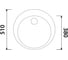 Кухонная мойка KAISER Ф510 White круглая KGM-510-W 2