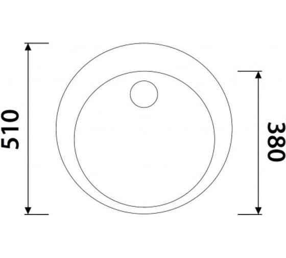 Кухонная мойка KAISER Ф510 Grey круглая KGM-510-G