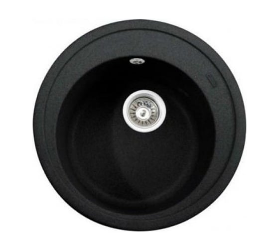 Кухонная мойка KAISER Ф510 Black Pearl круглая KGM-510-BP