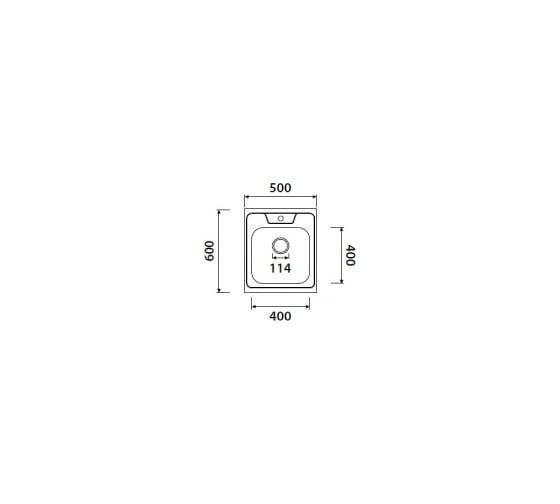 Кухонная мойка KAISER накладная, 600x500, 0.8 мм, хром KSS-6050