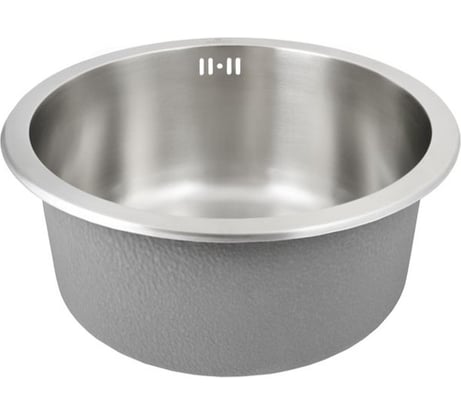 Кухонная мойка KAISER 430х178, 0.8 мм круглая Silver KSM-4300