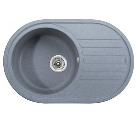 Кухонная мойка KAISER 780x500x220 Grey овальная KGM-7750-G