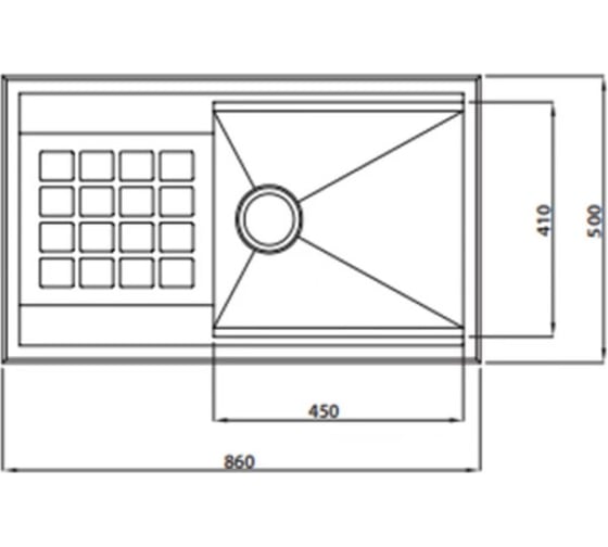 Кухонная мойка KAISER 860x500x220 1.2 мм KTM-8650