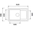 Кухонная мойка KAISER 620x500x220 Grey KGMK-6250-G 2