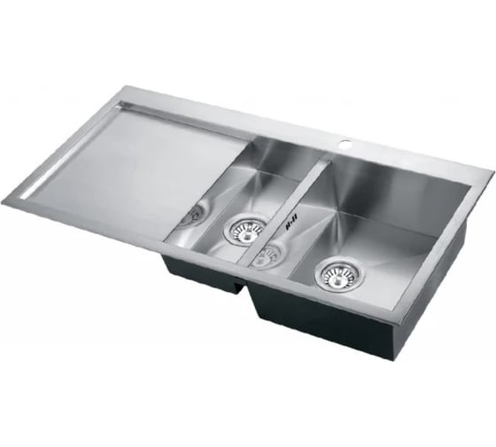 Кухонная мойка KAISER 1000x510x220, 1.2 мм, двойная/правая KT2M-1051 1
