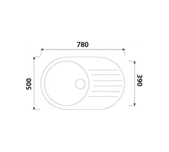 Кухонная мойка KAISER 780x500x220 Jasmine овальная KGM-7750-J