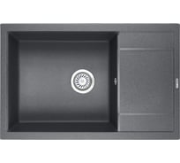 Оборачиваемая кухонная кварцевая мойка GRANULA 780х500 мм, графит GR-7805