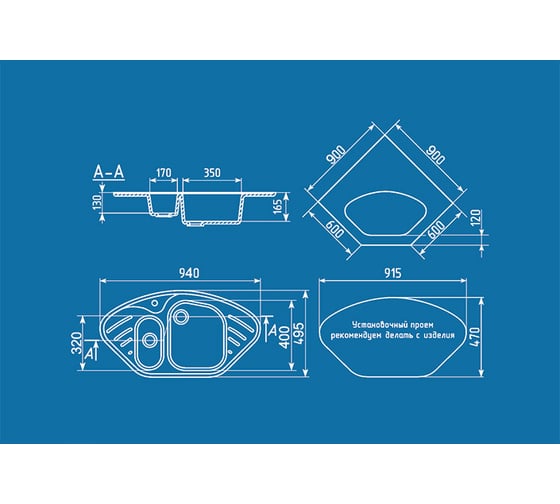 Кухонная мойка ULGRAN U-105 песочный U-105-302