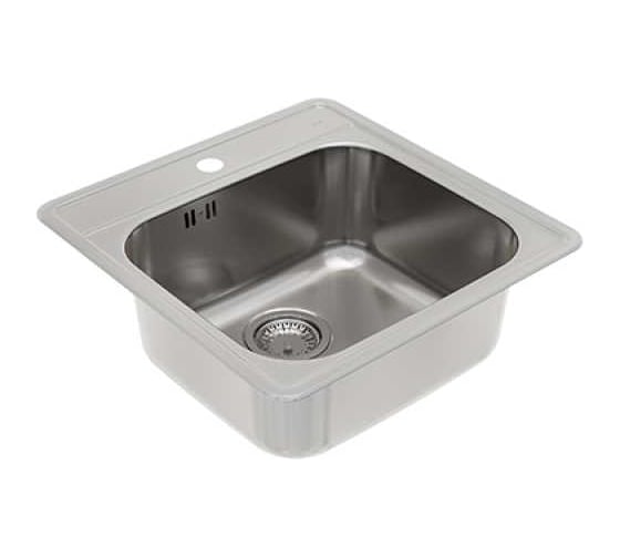 Мойка ALVEUS MORE 20 NAT-90 490 X 500 в комплекте с сифоном 1151258