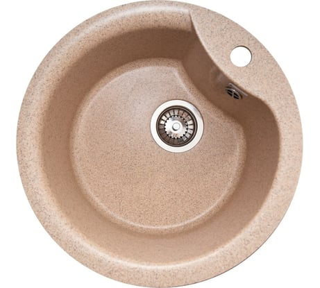 Кухонная мойка GranAlliance GA-12 песочный GA-12-302