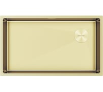 Мойка Paulmark NEXT-SKEW 74 UNI, светлое золото, 740x440мм, 1.2 мм, нержавеющая сталь PM887444-LG