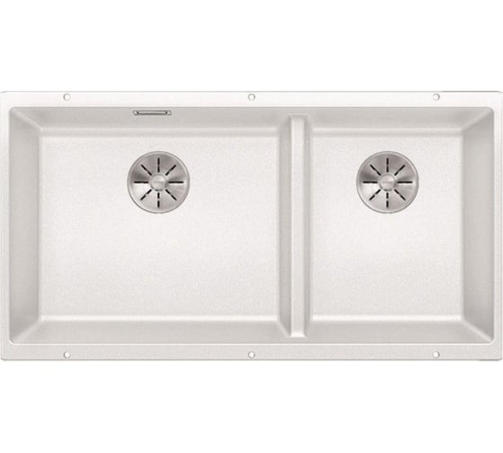 Мойка Blanco SUBLINE 480/320-U белая, c отводной арматурой InFino 523588 1