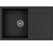 Мойка кухонная Misty LINKOR - 78 см, кварц.композит., прямоугольная (блок 50), антрацит LIN-78х51-01