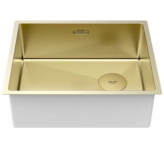 Мойка Paulmark NEXT-SKEW 54 UNI, светлое золото, 540x440мм, 1.2 мм, нержавеющая сталь PM885444-LG