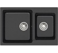Кухонная мойка GLANZ JL-191-32 глянцевая цвет: чёрный