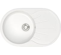 Кухонная мойка GLANZ глянцевая цвет: белый JL-110-31