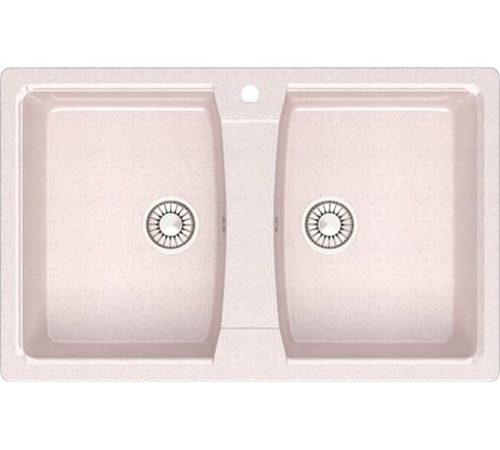 Кухонная мойка GLANZ глянцевая цвет: бежевый JL-026-33