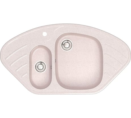 Кухонная мойка GLANZ глянцевая цвет: бежевый JL-023-33