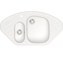 Кухонная мойка GLANZ глянцевая цвет: белый JL-023-31