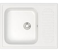 Кухонная мойка GLANZ глянцевая цвет: белый JL-015-31