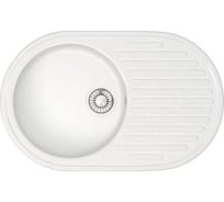 Кухонная мойка GLANZ глянцевая цвет: белый JL-011-31